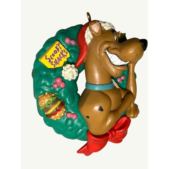 Scooby-Doo Christmas Wreath Ornament 1995 Hanna Barbera Collectible Decoration - Picture 9 of 9